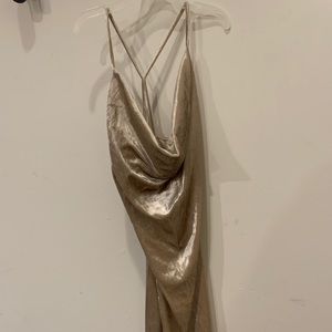COPY - Champagne color velvet dress
